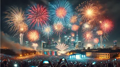 عروض الألعاب النارية في السعودية خلال عيد الفطر  2025