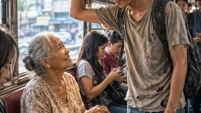 أعطى مقعده لامرأة مسنّة… وفي اليوم التالي تغيّرت حياته بالكامل!