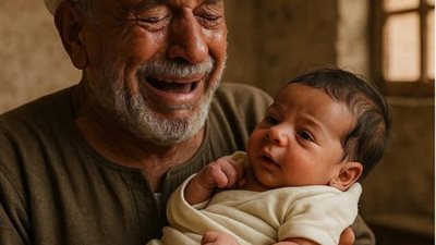 رجل كبير في السن لم يرزق بأطفال وتمنى أن يكون له ولد يحمل اسمه