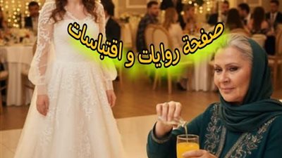 في فرحي شفت حماتي وهي بتحط حاجة في كوباية العصر بتاعتي 