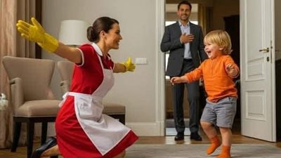 الملياردير وضع كاميرا لمراقبة ما تفعله المربية مع ابنه وما رآه صدمه صدمة العمر 
