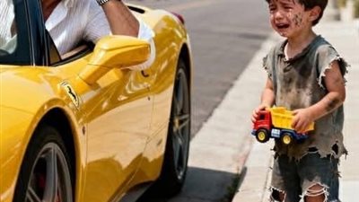 توقف عند أشارة مرور فأنقذ حياة ام وطفل 